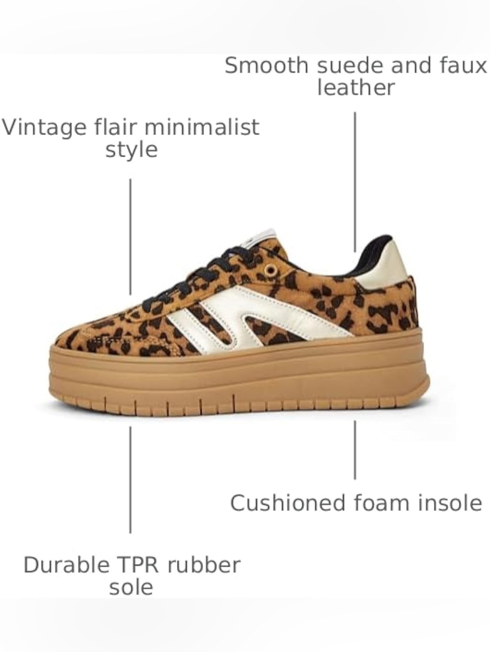 Lucky Step Leopard Platform Sneakers Sz 7 BNWOB - Picture 4 of 11